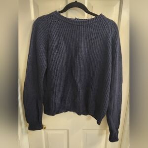Brandy Melville Crew Neck Sweater Navy ONE SIZE